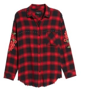 RAILS OWEN STUDDED PLAID FLANNEL SHIRT small 😎😎